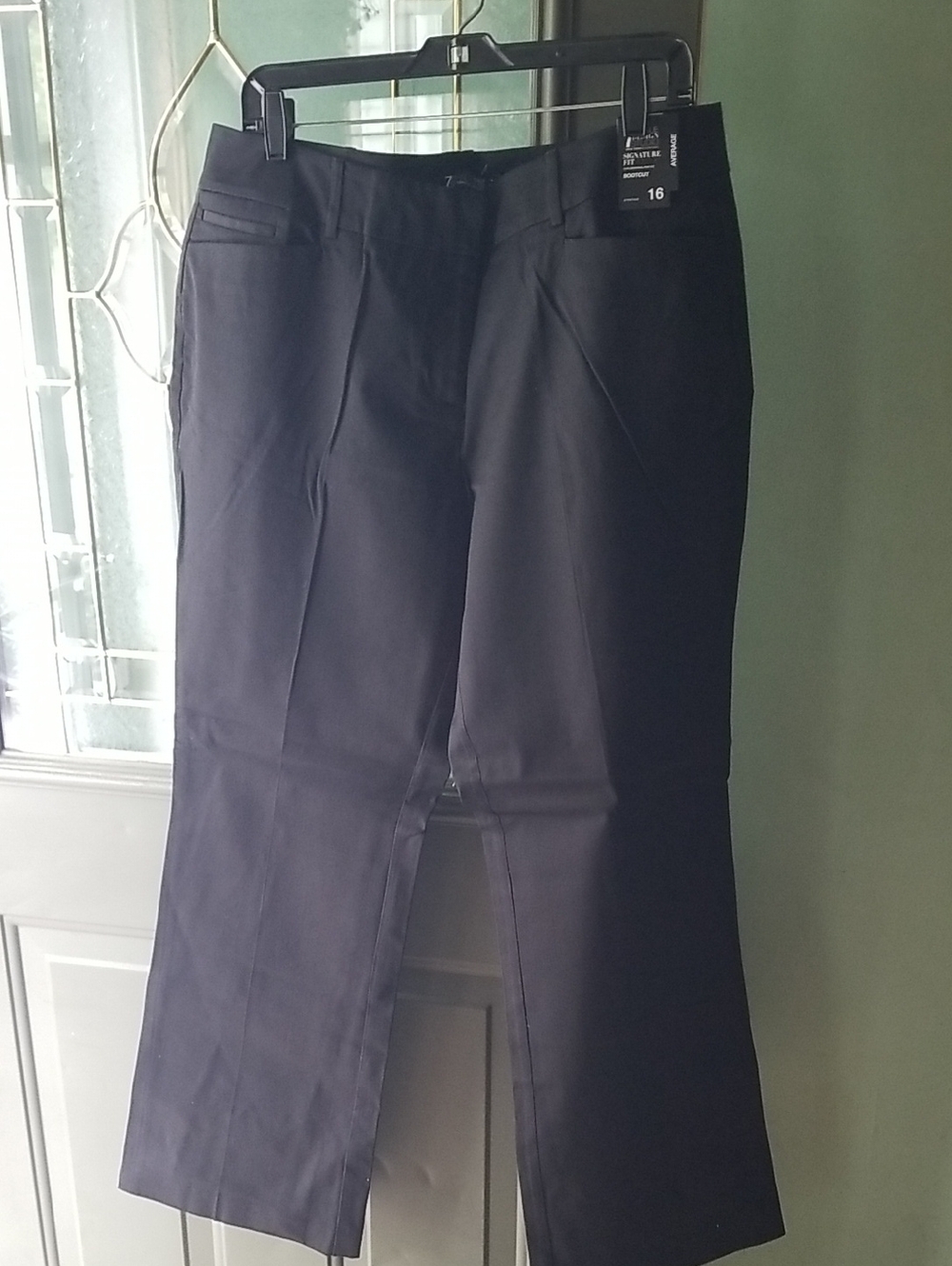 New York & Company Black Bootcut Signature Fit Pants